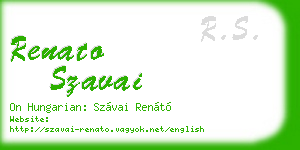 renato szavai business card