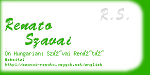 renato szavai business card